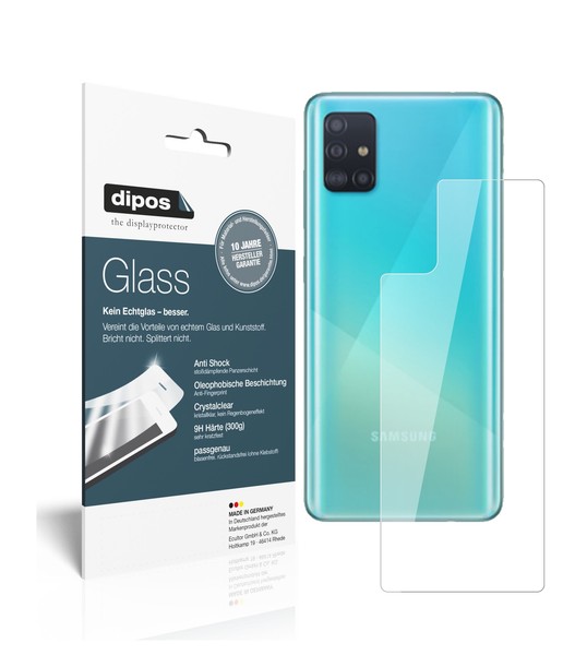 2X Schutzfolie FüR Samsung Galaxy A71 RüCkseite - Anti-Shock 9H Folie Glass-image