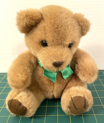 Applause 1988 Brown Woodland Teddy Bear Vintage Plush 8'' Stuffed Animal Soft Toy