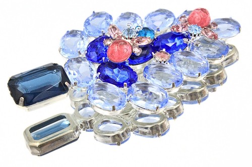 Gale & Friends Limited Edition Rare! Blue Bees Large Christmas Tree Brooch
