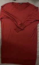 Eileen Fisher Dress Women’s Small Red Long Sleeve Pullover Dress