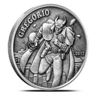 GREGORIO Angels & Demons Steampunk 1 oz 999 Silver Round Antiqued COA #50