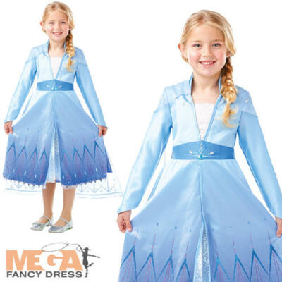 Premium Elsa Kostüm Disney Frozen 2 Märchen Mädchen Kinder Kinderkostüm 