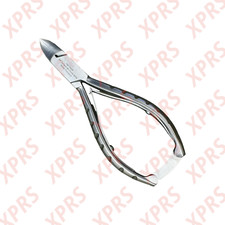 2x Nail Nipper with Lock, 5.5", Concave Jaws, Double Spring Handle, Premium