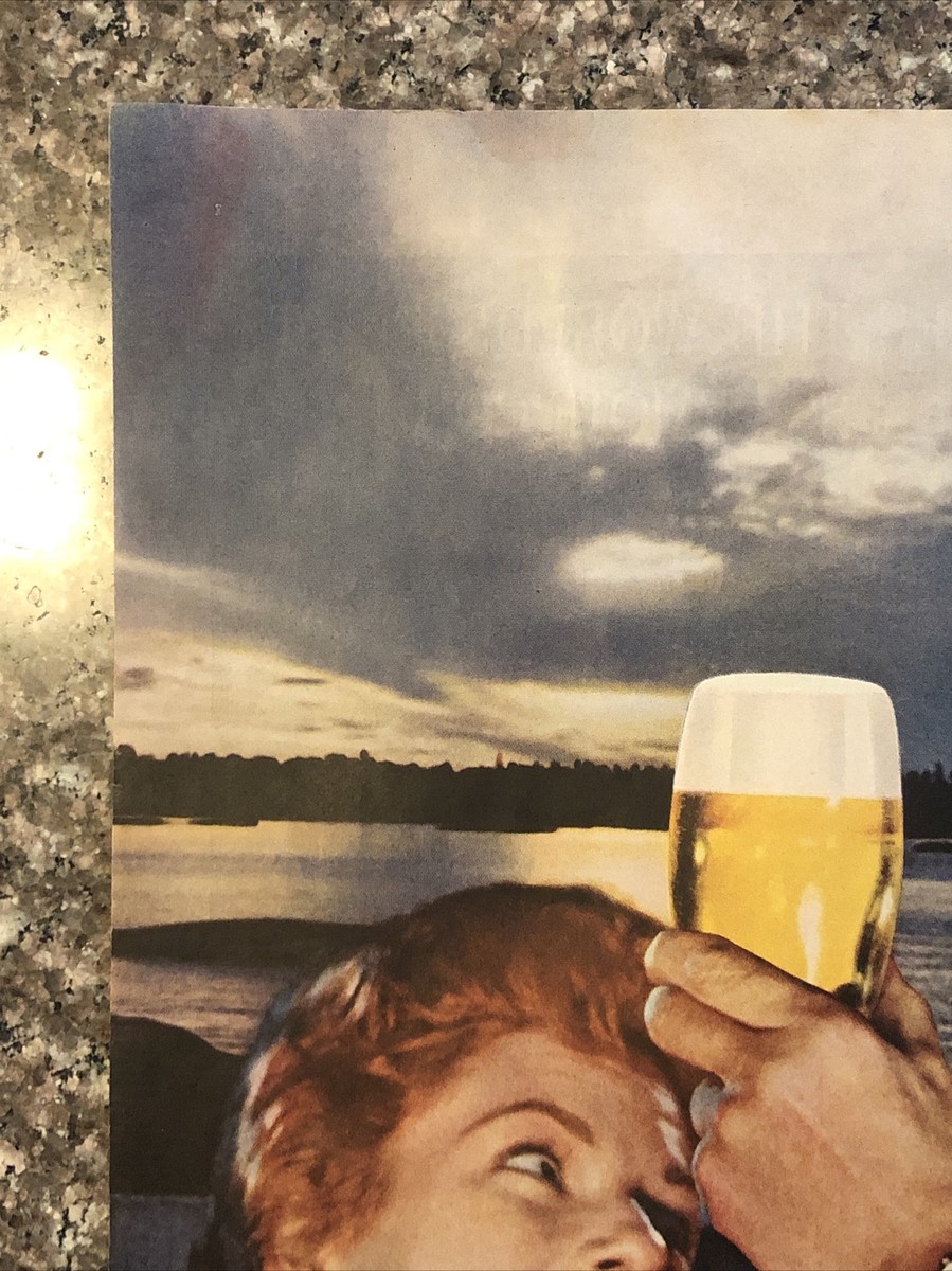 50s Schlitz Beer 総柄　Special 1959 Schlitz Beer Sunset Couple - Know Real Joy Good Living VTG