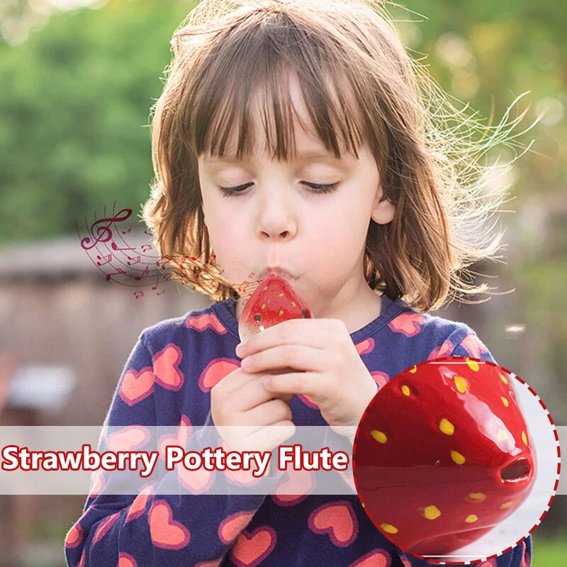 Fresa 6 Agujeros Ocarina Estudiantes Cerámica Hechos a Mano Principiantes Instrumentos Foto 3 de 4