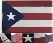 2X3 Puerto Rico Puerto Rican Nylon Embroidered Flag Banner 210D DOUBLE SIDED
