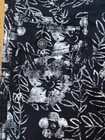JOE FRESH Girl’s CROPPED Pants Cargo-Style~Size 7~100% Cotton BLACK/White Floral — photo 5