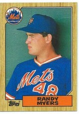 1987 Topps #213 Randy Myers Nwe York Mets Rookie Baseball Card Mint. rookie card picture