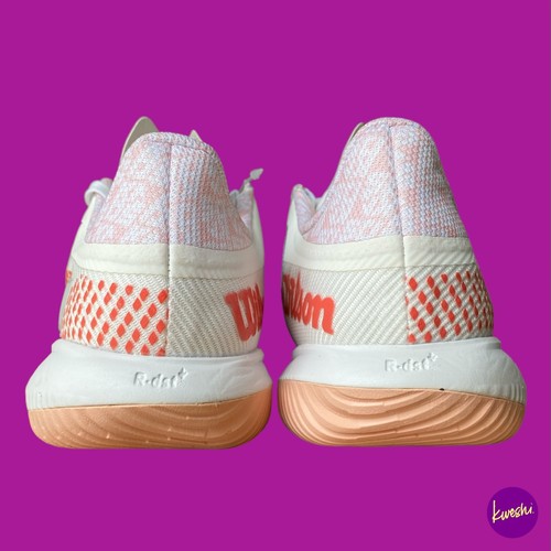 Wilson Scarpe da Tennis Donna Kaos Swift 1.5, Bianco/Tropical Peach UK4.5/EU 37 1/3 - Foto 4 di 6