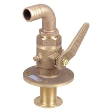 Perko 5-1/2" Flange to 1-1/2" Hose 90° Bronze Seacock