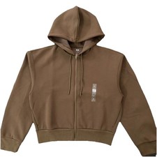 Uniqlo Dry Sweat Full-Zip Hoodie Brown Women's Size S