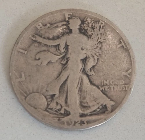1923-S U.S. Walking Liberty Half Dollar, 50c, Circulated