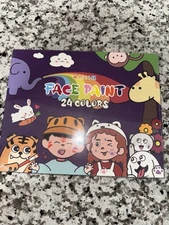 Amiir Face Paint Kit Palette 24 Colors w/stencils water based - CHA…NIB
