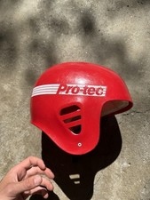 Vtg 1980s Pro-tec Skateboard BMX Bike Rad Water Rafting Helmet Old School Red
