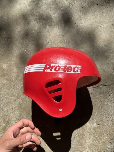 Vtg 1980s Pro-tec Skateboard BMX Bike Rad Water Rafting Helmet Old School Red
