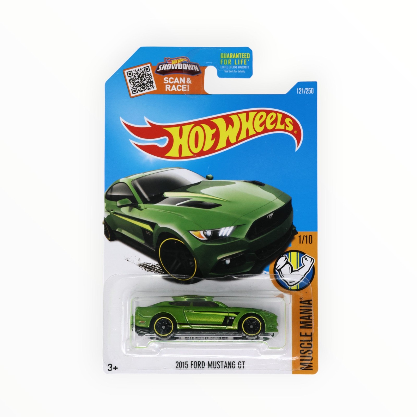 Hot Wheels 2015 Ford Mustang GT 121/250 - Green - 2016 Mainline A