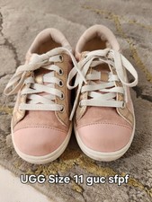 Childrens Little Kids Ugg Calix Pink Canvas Casual Shoes Sneakers Size 11