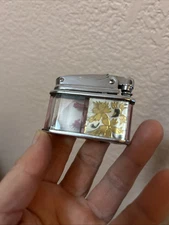 Vintage Kentell Queen Star Asian Mountain Flora Pocket Cigarette Lighter Tobacco