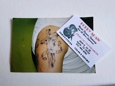 original vintage bobby shaw tattoo tattooing texas crucifix photo business card
