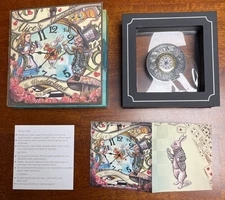 150 Years of Alice in Wonderland Coin & Clock Tuvalu 2015 2 Dollars 2oz silver