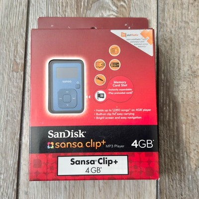 SanDisk Sansa Clip+ MP3 Player 4 GB Sealed New NIB Blue