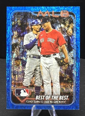 2024 Topps Series 2 - Checklist Mookie Betts, Rafael Devers #424 Blue Foil /999