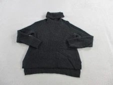 41 Hawthorn Sweater Womens Large Black 100% Cashmere Funnel Neck Tunic Pullover