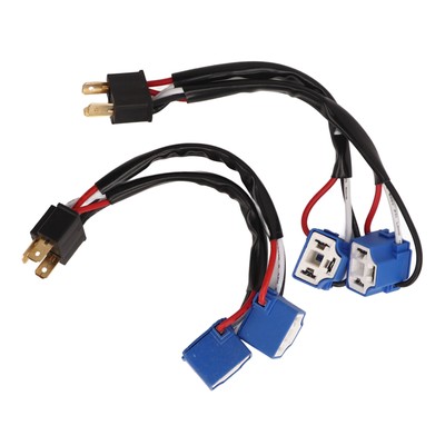 _2Pcs H4 9003 Wire Harness Sockets Male-Female 2 Way Splitter Wiring Harness For