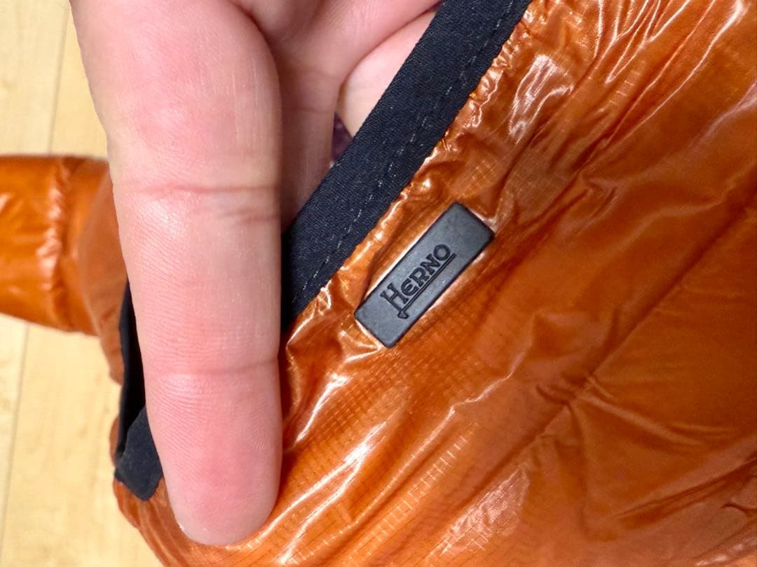 Herno Reversible Down Jacket Orange/Burgundy with… - image 7