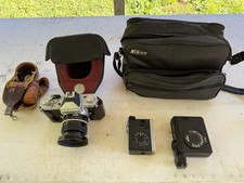 Nikon Nikomat FTN 35mm Camera with Accessories And Carrying Case, Used
