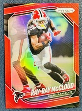 2025 Panini Prizm RAY-RAY MCCLOUD RETAIL RED PRIZM SSP #34 Atlanta Falcons
