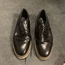 ALEXANDER MCQUEEN BLACK DERBY  SHOES  MADE IN ITALY SIZE 45