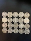 Walking Liberty Half Dollar,1917 to 1945, Lot of 20
