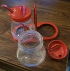  VINTAGE  Federal Tool Co. CONDIMENT JARS ON STAND  — photo 6
