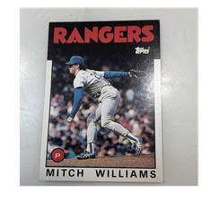 Topps 1986 Traded Set Mitch Williams Rookie #125T Texas Rangers Baseball Card. rookie card picture