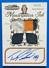 2012 TRAVIS PASTRANA SIGNED RACING CARD MASTERPIECES INK /25 SHOE GLOVE FIRESUIT