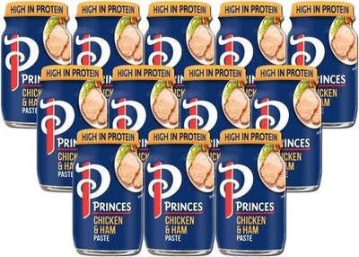 Princes Chicken and Ham High in Protein Sandwich Paste 75g Glas 12er Pack