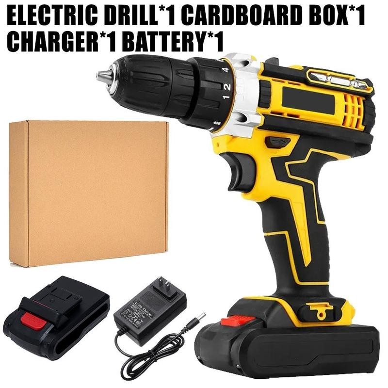 Set, Power Drill 29pcs With 3/8 Inch Keyless Chuck