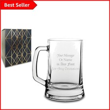 Custom Laser Engraved Beer Stein 500ml - Perfect for Birthdays and Christmas