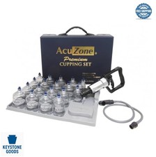 Cupping Set 19 Plastic Cups Hand Pump Extension Tube Carry Case Premium