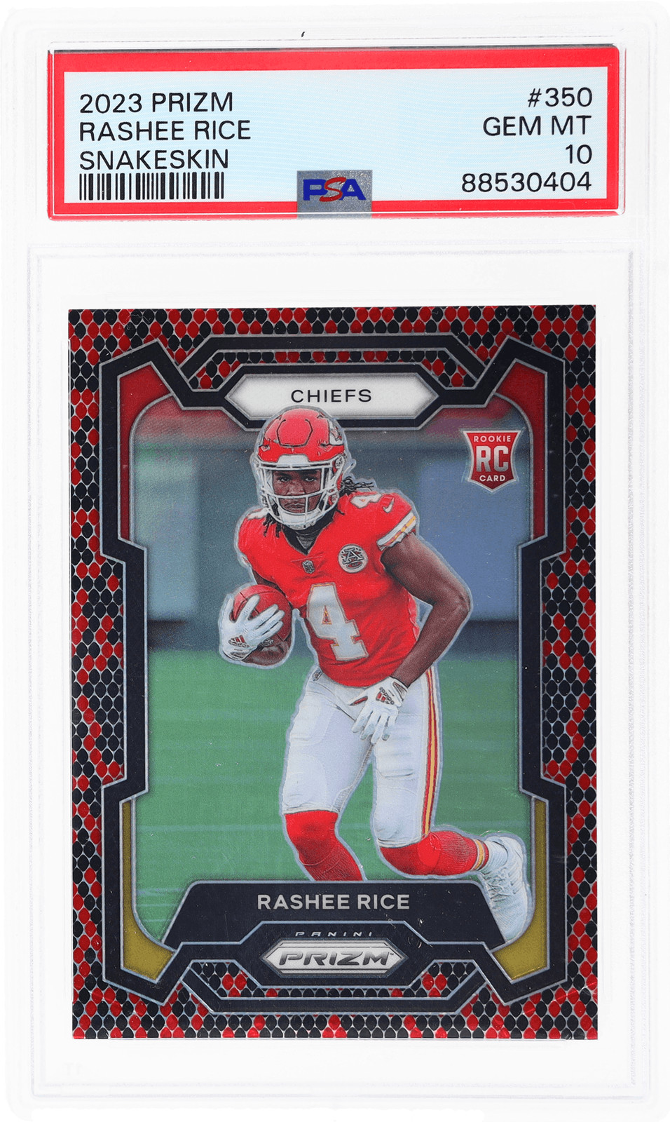 2023 Panini Prizm Rashee Rice Snakeskin Prizm #350 PSA 10 Rookie RC