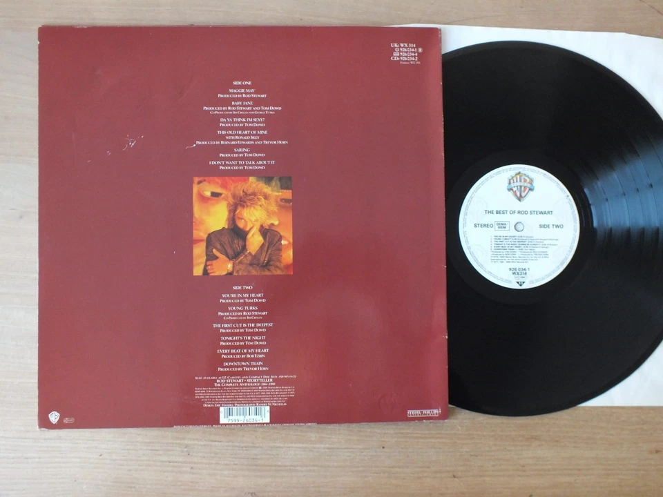 Rod Stewart - The Best Of Rod Stewart  GERMANY  1989  LP  ois  Vinyl   mint- - Bild 2 von 2