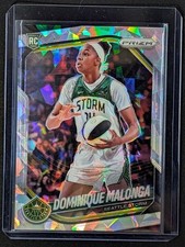 2025 Panini Prizm WNBA Dominique Malonga RC Rookie #116 Cracked Ice Prizm Storm