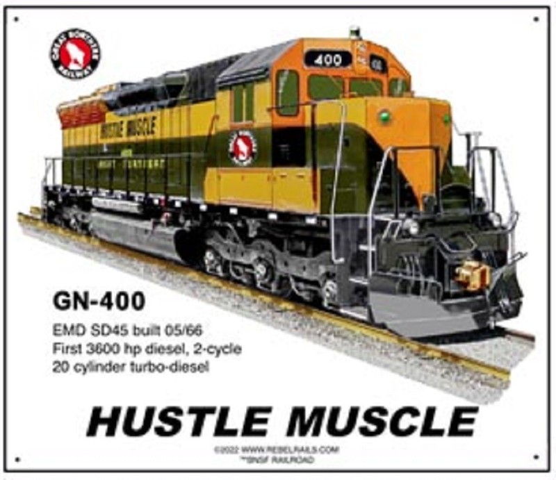 GREAT NORTHERN  TRAIN METAL SIGN 10" x 12" DIAMETER - BRAND NEW!