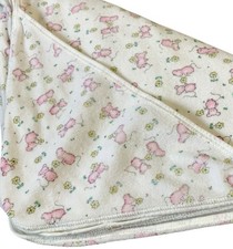 Vintage Carter's Mice Hooded Terry Cloth Towel Floral Mouse 35  X 31  -Rare