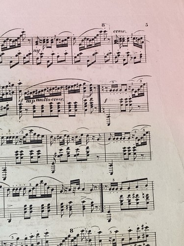 1868 POLONAISE Antique Sheet Music for PIANO by Stephen A. Emery Op. 17 - Picture 5 of 5