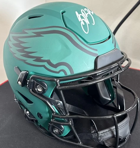 SAQUON BARKLEY Signed Philadelphia Eagles RAVE Full Size SPEEDFLEX Helmet 🦅