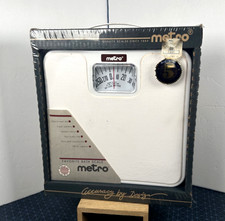 METRO White Bathroom Scale Retro Mid Century Home Decor - Vintage 1980's, NEW