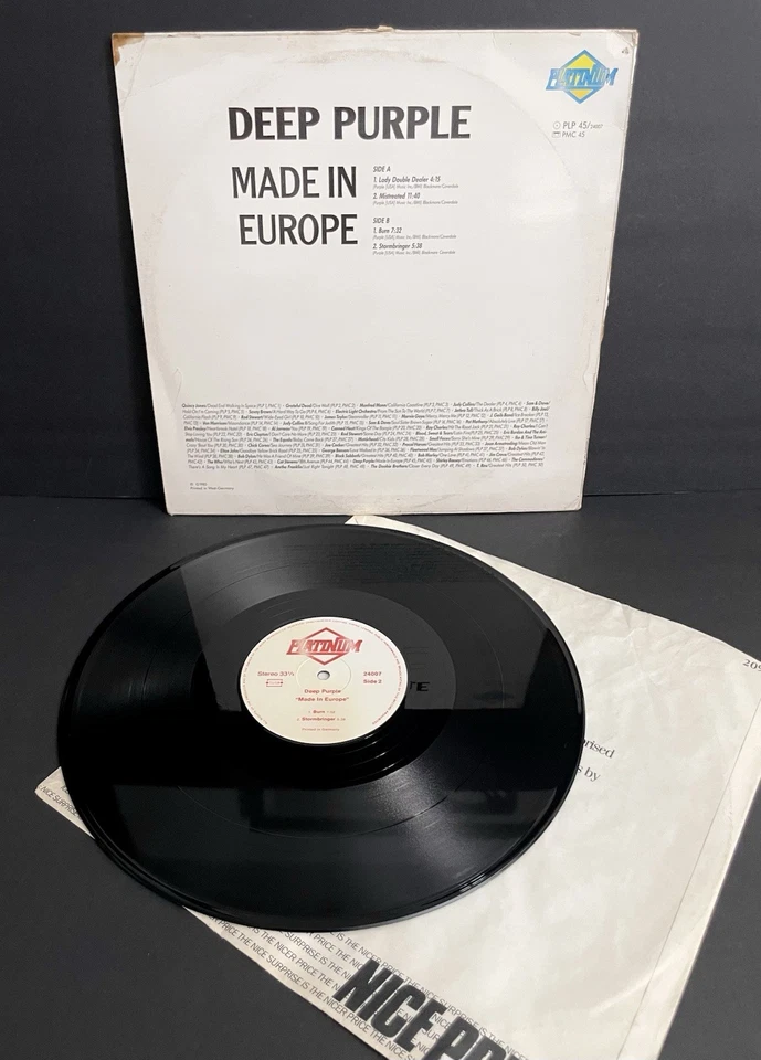 Rare! Deep Purple "Made In Europe" German Pressing! 1985 PLP45/24007 - VG+/VG - Image 3 of 4
