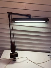 Mid Century Industrial Dazor Floating Lamp UL-2124-16 Machine Age Drafting Light